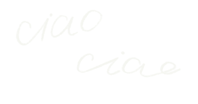 A sign saying 'ciao-ciao'